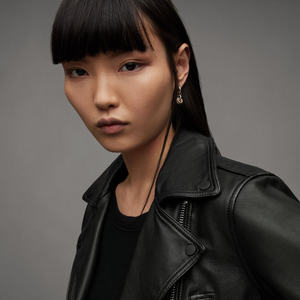 Chaqueta de Cuero Genuino para Mujer, Estilo Vintage, para Motociclistas, Impermeable, con Estampado, Color Negro, Nueva Colección 2026 - Product Image 4