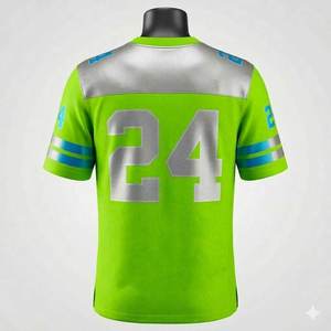 Camisetas con Logotipo Personalizado, 100% Poliéster, Impresión por Sublimación, Manga Corta, Uniforme de Fútbol Americano para Clubes - Product Image 2