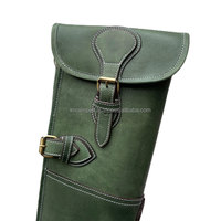 Sac à fusil en toile imperméable de qualité supérieure avec garniture en cuir, étui de chasse et de tir durable, housse tactique d'extérieur pour armes à feu, personnalisable OEM