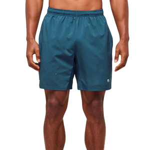 Pantalones Cortos Deportivos para Hombre, Diseño Gráfico, 7 Pulgadas, Corte Ajustado, para Entrenamiento de Fuerza y Acondicionamiento Físico, Color Azul Éxito - Product Image 1