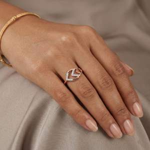 Anillo de diamantes naturales de primera calidad, 0.03 ct, corte brillante redondo, color HI, claridad VS SI, oro rosa, joyería fina para compromiso y boda. - Product Image 1