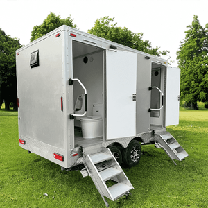 Remolque de Baño Doble para Vehículos, Baño Móvil de Lujo Portátil, Remolque de Baño VIP para Eventos y Construcción - Product Image 1