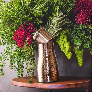 Pot en cuivre artisanal martelé de luxe, empilable, résistant à l'humidité, léger, pour la cuisine et les cadeaux d'affaires - Product Image 3