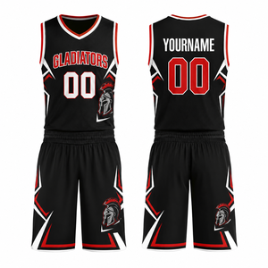 Maillots de basket-ball pour hommes de haute qualité, design tendance, personnalisés, ensembles d'uniformes d'équipe, tendance du moment, col en V, sans manches, 100% polyester, séchage rapide - Product Image 1