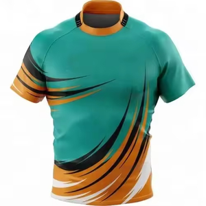 T-shirt d'entraînement de rugby professionnel pour hommes, vêtement de sport léger avec tissu à technologie anti-transpiration - Product Image 6