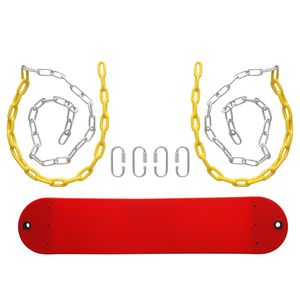 Set Seggiolino Altalena in Acciaio Rinforzato 500kg Max, Ricambio per Altalene e Scivoli da Interno/Esterno per Giardino e Scuola, Rosso per Bambini - Product Image 4