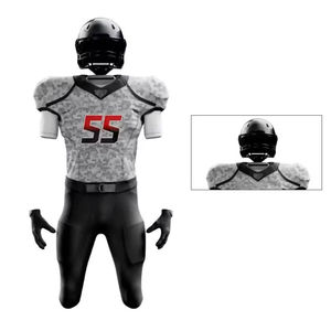 Ensembles de maillots de football unisexes pour adultes, nouveau design, personnalisables par impression par transfert thermique, football américain, grandes tailles, devant - Product Image 3