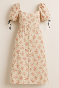 Robe midi pour femme, fabricant de vêtements vietnamien, vêtements pour femme, OEM, ODM, étiquette personnalisée, tissu personnalisé, vêtements en gros - Product Image 4