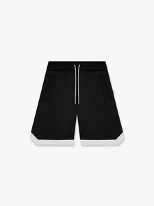Shorts en coton noir pour hommes, décontractés, pour le sport et le fitness, design respirant, vêtements de sport, fabricant OEM sur mesure - Product Image 1