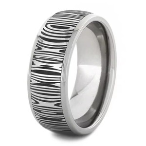 Anillo de Acero de Damasco con Acabado Mate para Hombre, Anillo de Boda, Ajuste Cómodo, Hecho a Mano, Patrón Único, Joyería de Moda para Novio - Product Image 2