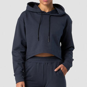 Sudadera Corta de Invierno Ecológica para Mujer, Estilo Urbano, Manga Larga, con Cordón, Color Personalizado, Ropa Exterior Informal a la Moda - Product Image 2
