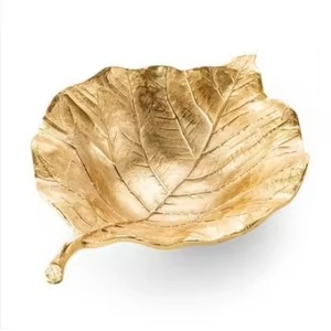 Elegant Gold Metal Chocolate Platter Luxury Cake Display Platter Decorative Centerpiece Plate for Wedding Hotel Table Decor - Product Image 6