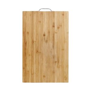 Bamboo Chopping <b>Block</b> Rectangle <b>Shape</b> With Stainless Steel Handle Multifunctional Dishwasher Safe High Quality - Product Image 1
