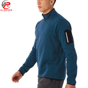 <b>Men</b> Autumn Winter Thin Model Summer Trendy Brand Fleece Cotton Embroidered Stand Collar <b>Half</b> <b>Zip</b> Long Sleeve Hoodie - Product Image 3