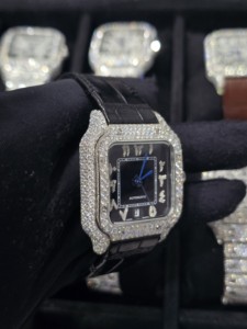 Relojes de Diamantes Moissanite VVS de Fábrica al por Mayor, Marca Árabe, Reloj de Pulsera con Incrustaciones de Diamantes para Regalo, Relojes Passd - Product Image 2