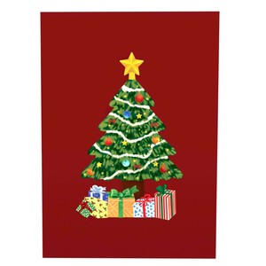 Carte de vœux 3D pop-up Noël sapin et Père Noël en papier, impression offset, design personnalisé, carte cadeau pour grossistes - Product Image 5