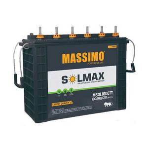 Bulk Quantity Available Superior Quality ISO Certified MASSIMO 100Ah 12V <b>Tall</b> Tubular Lead Acid Battery from India Origin - Product Image 1