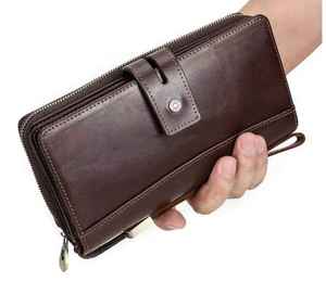 กระเป๋าสตางค์หนังแท้สีดำสำหรับผู้ชาย ดีไซน์หรูหรา ทำมือ ทรงบาง - Product Image 3