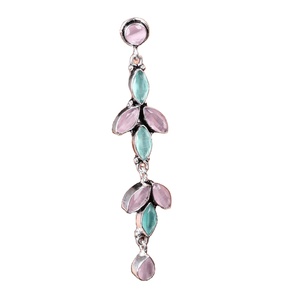 Boucles d'oreilles pendantes multicolores en argent oxydé pour femmes, fabrication en gros |   Fournisseur direct d'usine en gros, vente en gros - Product Image 1