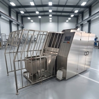 Euro Bin Washer Machine, reinigingsapparatuur voor vleeskarren voor slachthuizen en vleesverwerkende bedrijven