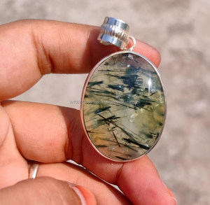 จี้สร้อยคอเงินแท้จี้อัญมณีพรีไนต์สำหรับ925ทำด้วยมือเครื่องประดับเงินพรีไนต์สำหรับเป็นของขวัญให้กับแม่ของเธอ - Product Image 4