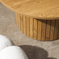 Table basse moderne de luxe en bois massif, pliable, portable, facile à nettoyer, finition chêne naturel, faite à la main, mobilier de maison personnalisable