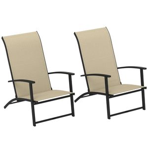 Set di Sedie da Pranzo Pieghevoli Beige per Esterni, Terrazza, Campeggio e Giardino (Solo Sedie) - Product Image 5