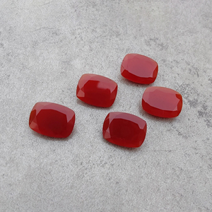 Ónix Rojo Natural, Corte Facetado, Forma Rectangular, Calibrado, Gema de Calidad AAA+ para Joyería - Product Image 1