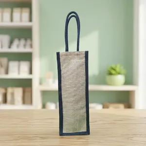 High Demand Natural Jute <b>Bottle</b> <b>Bag</b> Eco Friendly Reusable <b>Bottle</b> Carry Holder for <b>Gift</b> Packaging Shopping Events and Daily Use - Product Image 3