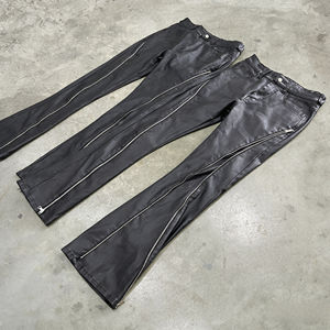 Pantalones Vaqueros Anchos de Talla Grande para Hombre, Estilo Hip Hop Urbano, Lavados, de Alta Calidad, con Revestimiento de Cera Negra - Product Image 2