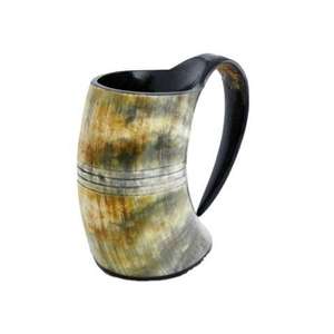 Jarra de Cerveza Estilo Vikingo Hecha a Mano con Cuerno de Búfalo Natural para Despedidas de Soltero, Venta al Por Mayor - Product Image 1