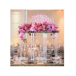 Juego de 2 centros de mesa de metal y acrílico, tamaño y forma personalizados, para decoración de bodas y eventos. - Product Image 6