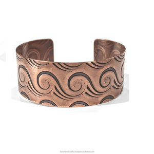 2025 New Year <b>Copper</b> Charm Bracelets Colorful Indian Handcrafted Natural Flower Design Bracelet <b>Copper</b> Jewelry for Women - Product Image 1