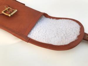 Étui de transport tactique pour stand de tir avec sangle réglable et poche pour accessoires, en cuir véritable marron, rembourré, sac de transport - Product Image 6