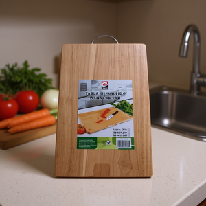 Tabla de Cortar Rectangular de Madera Premium 38x26x2cm, Tabla de Cortar Resistente para Uso en la Cocina - Product Image 2
