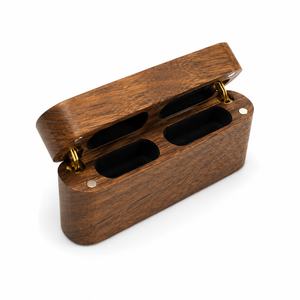 Premium Handmade Wooden Double <b>Ring</b> Jewelry <b>Storage</b> Box with Velvet Interior and Brass Hinges - Product Image 5
