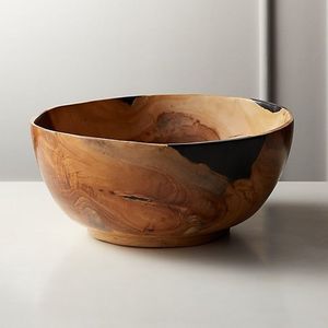 Bol en bois et résine robuste pour servir des fruits, des collations et des repas - Product Image 2