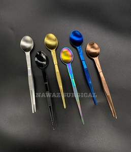 Pince à épiler en acier inoxydable de qualité supérieure, cuillère à épiler colorée, pince de dégustation pour chef, finition personnalisée, outils de décoration alimentaire - Product Image 6