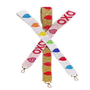 Sangle multi-perlée personnalisée pour sacs Sangles de sac à main en perles de rocaille en or blanc Accessoire à la mode - Product Image 1