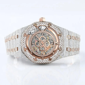 Reloj de Lujo para Hombre con Diamantes Moissanite de Alta Gama, Piedras VVS, Pulsera Completa con Incrustaciones - Product Image 4