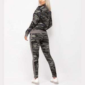 Women's <b>Camouflage</b> Tracksuit Full Sleeve Turtleneck Zipper Sporty Fit Autumn Wear With Side Pockets - Product Image 2
