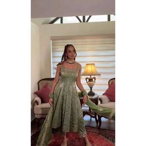 ชุดราตรีปักลายดีไซน์เนอร์พร้อมชุดสวมใส่ปาร์ตี้ dupatta ดูมีลำดับการทำงาน - Product Image 2