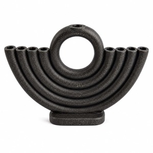 Ménorah Hanouka moderne en résine à 9 branches, porte-bougie noir décoratif, Judaica juive, décoration de maison pour les fêtes, cadeau - Product Image 1
