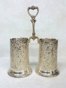 Lujoso Vintage personalizado recorte Metal doble plateado doble soporte para cubiertos Centro adornado mango fundido a presión soporte para cubiertos - Product Image 6