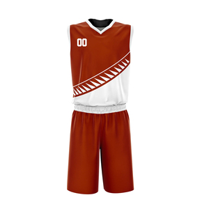 Ensemble d'uniformes de basket-ball personnalisés, maillot rouge sans manches avec nom et numéro imprimés par sublimation, évacuation de l'humidité, unisexe pour adultes - Product Image 2