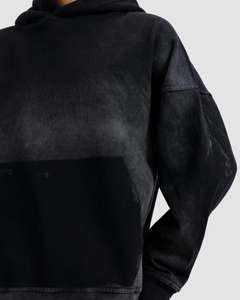 Hoodie surdimensionné personnalisé effet délavé 400 GSM en coton épais, coupe vintage délavée, épaules tombantes, style streetwear, faible MOQ - Product Image 3