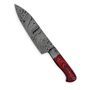 Cuchillo de Chef de Acero de Damasco Personalizable, Hecho a Mano, de Primera Calidad, con Mango de Madera y Filo Afilado - Product Image 3