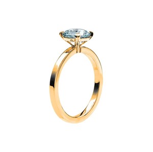 Bague de fiançailles de luxe en argent sterling avec topaze bleue taillée, cadeau pour femme, mariage, anniversaire, fête - Product Image 2
