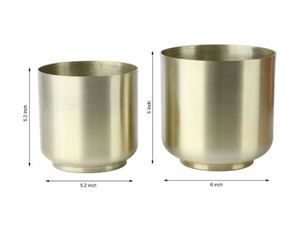Gold Metal Flower <b>Pots</b> Indoor Outdoor Planters Modern <b>Succulent</b> Planter Set For Home Garden Desktop Planters For Garden Use - Product Image 5