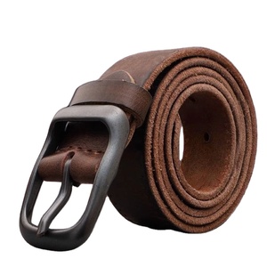 Custom Engraved Buckle Leather Belt Full Grain Genuine Leather Premium Handmade Classic Durable Personalized Fashion Belt - Product Image 1